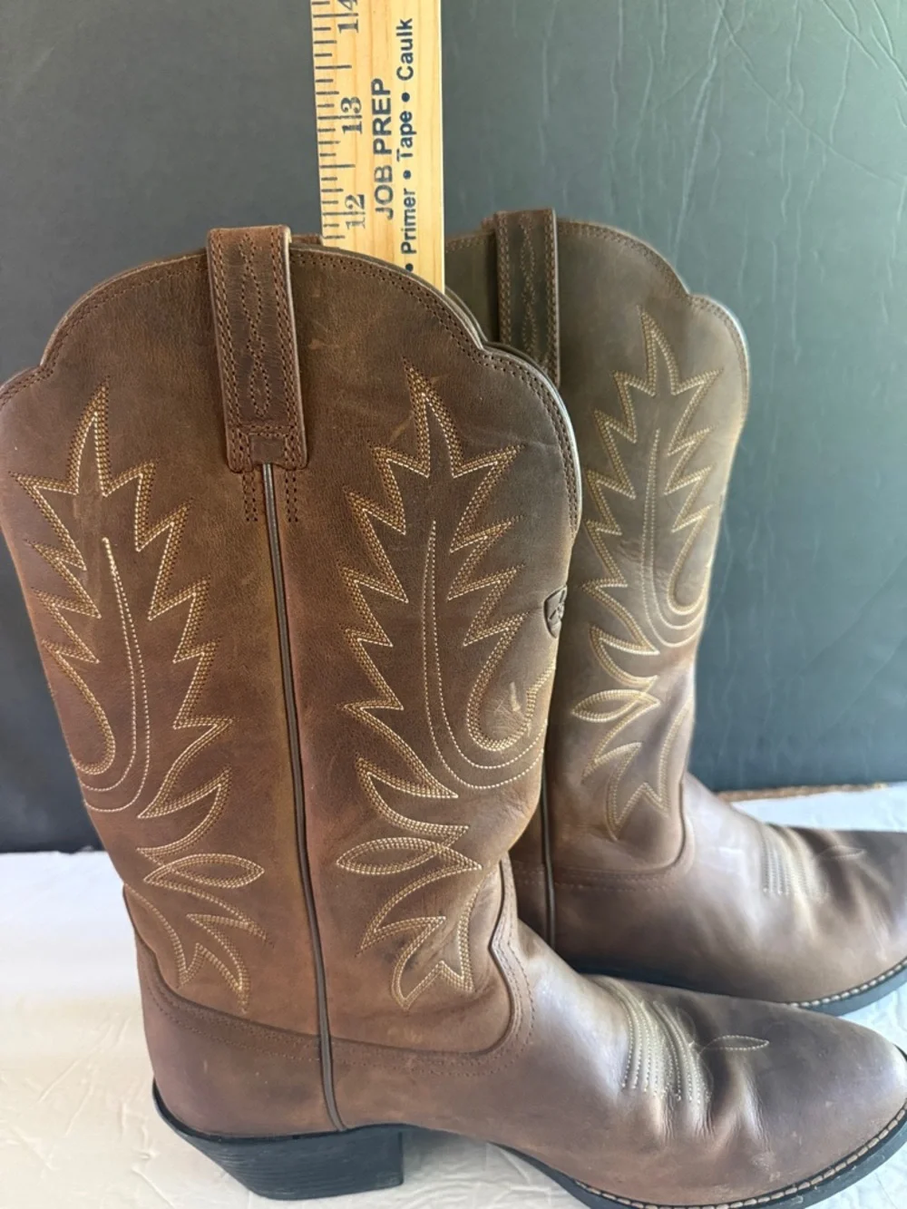 ARIAT Women’s 10 Heritage R Toe Western Boots Distressed Brown Coastal Cowgirl - Picture 9 of 15